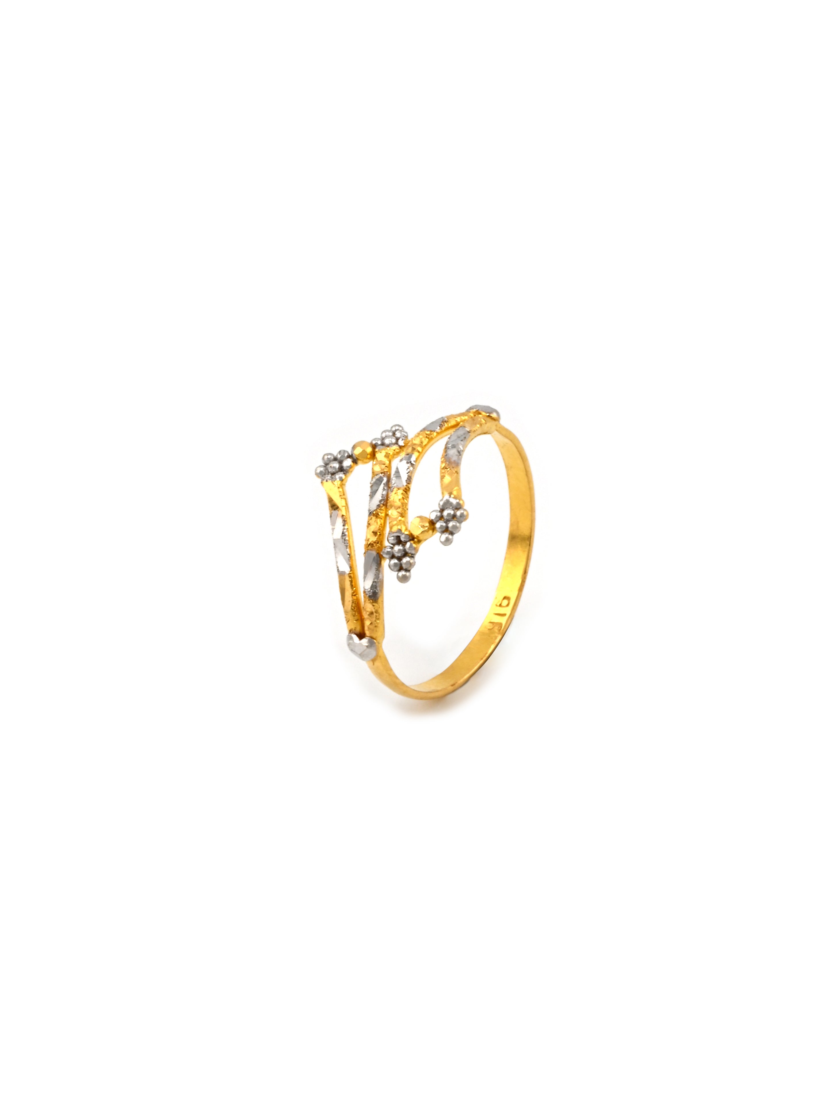 22ct Gold Two Tone Ladies Ring