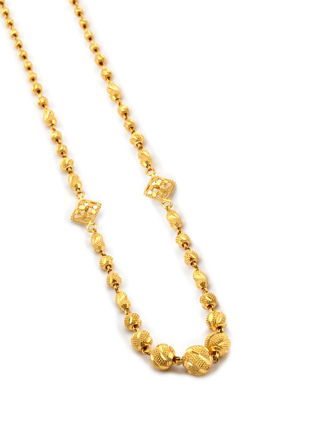 22ct Gold Ball Mala Chain