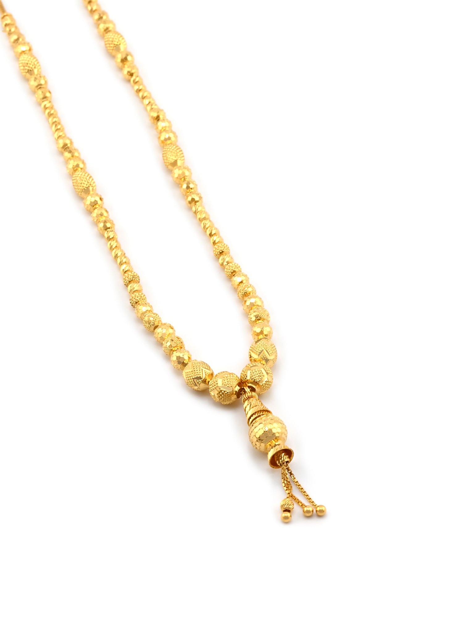 22ct Gold Ball Mala Fancy Chain