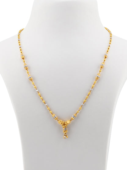 22ct Gold Two-Tone Ball Mala Chain