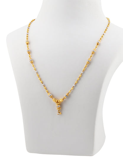 22ct Gold Two-Tone Ball Mala Chain