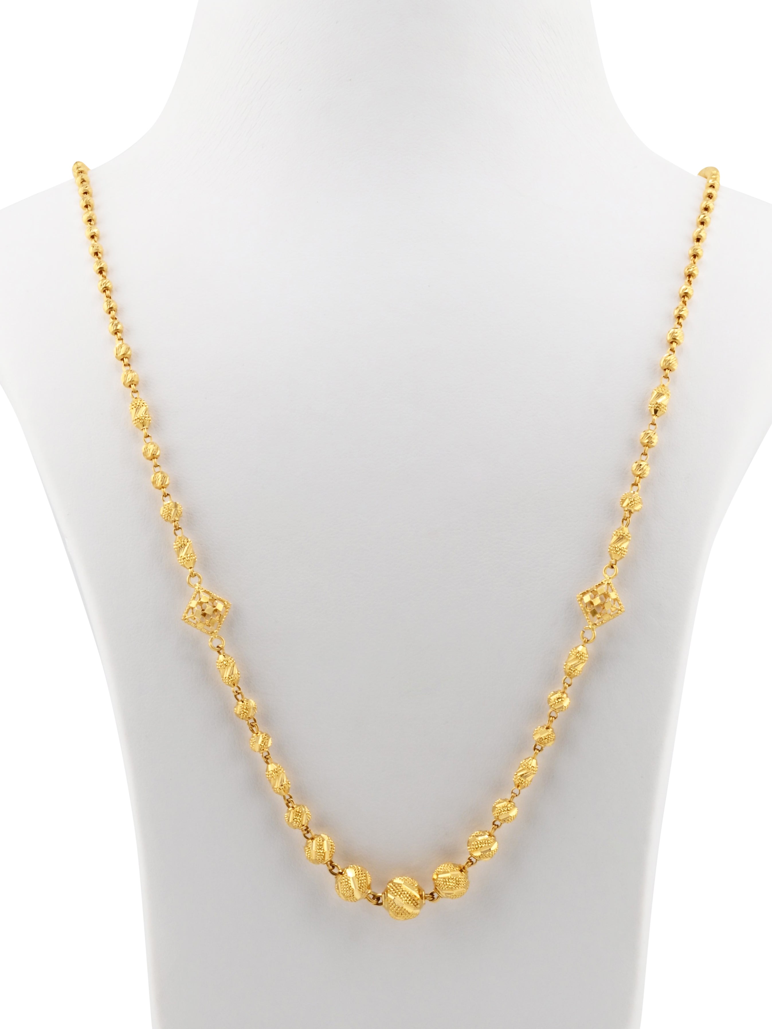 22ct Gold Ball Mala Chain