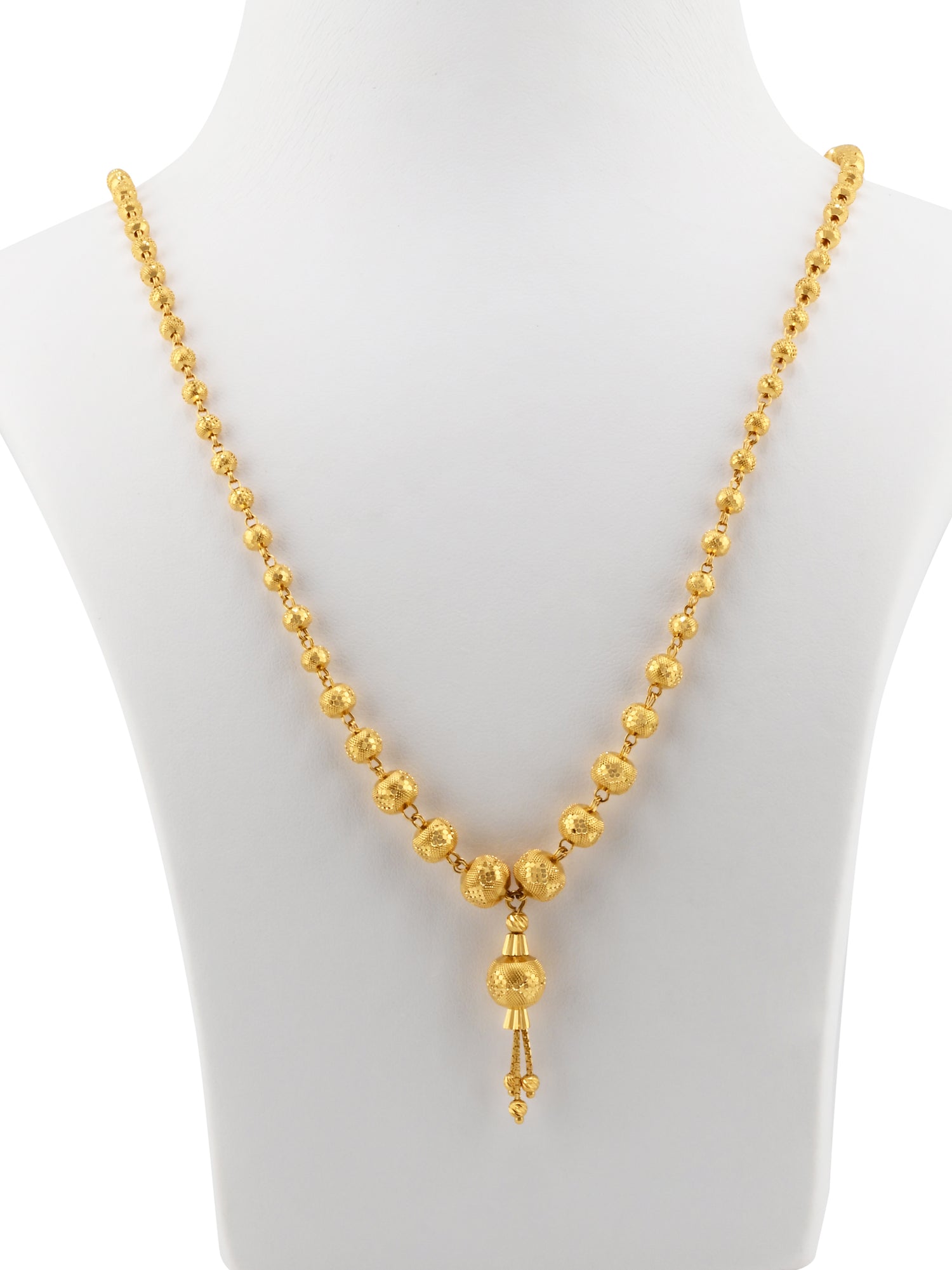 22ct Gold Ball Mala Fancy Chain