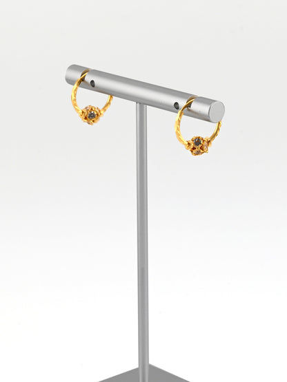 22ct Gold CZ Ball Bali