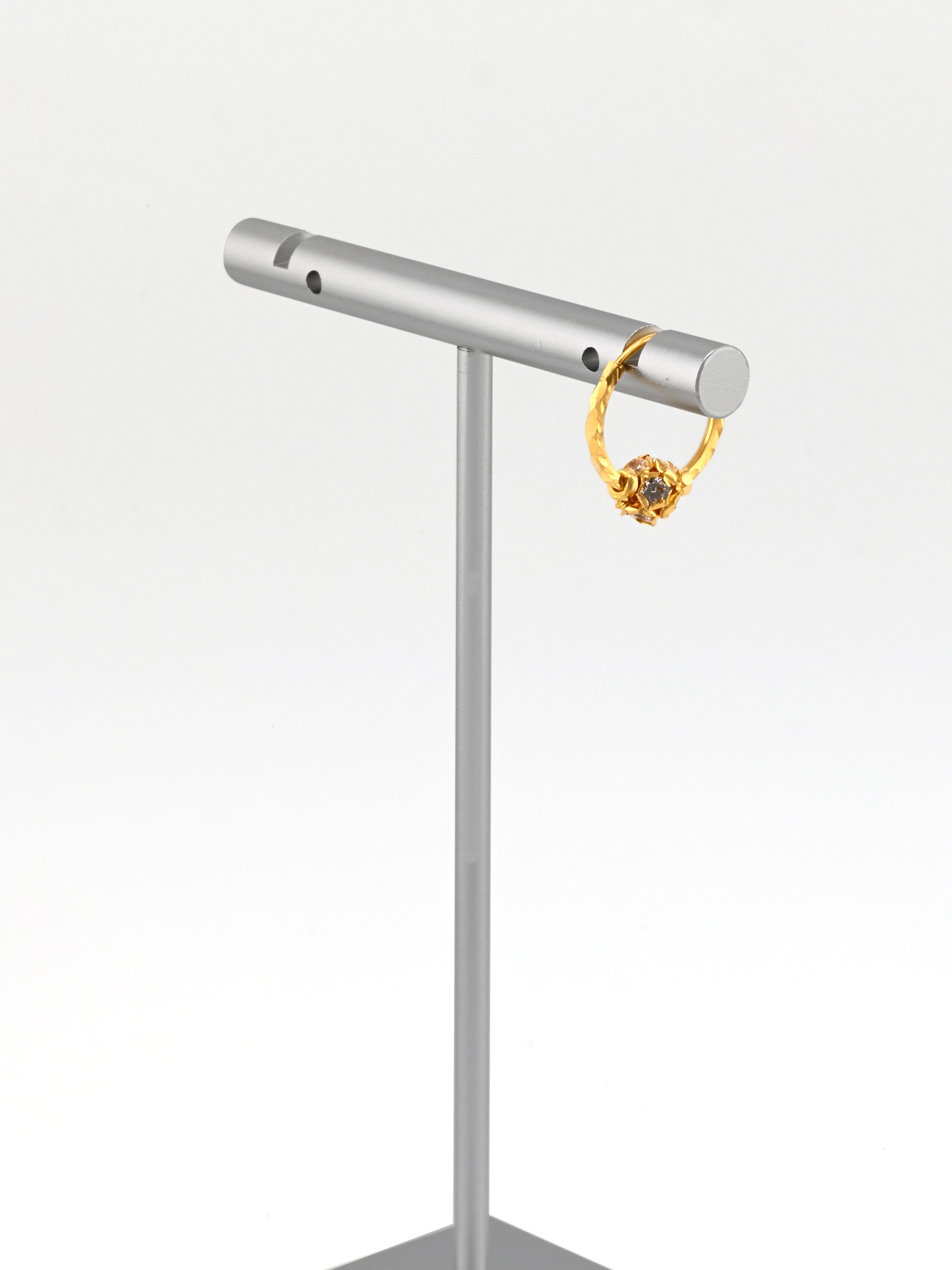 22ct Gold CZ Ball Bali