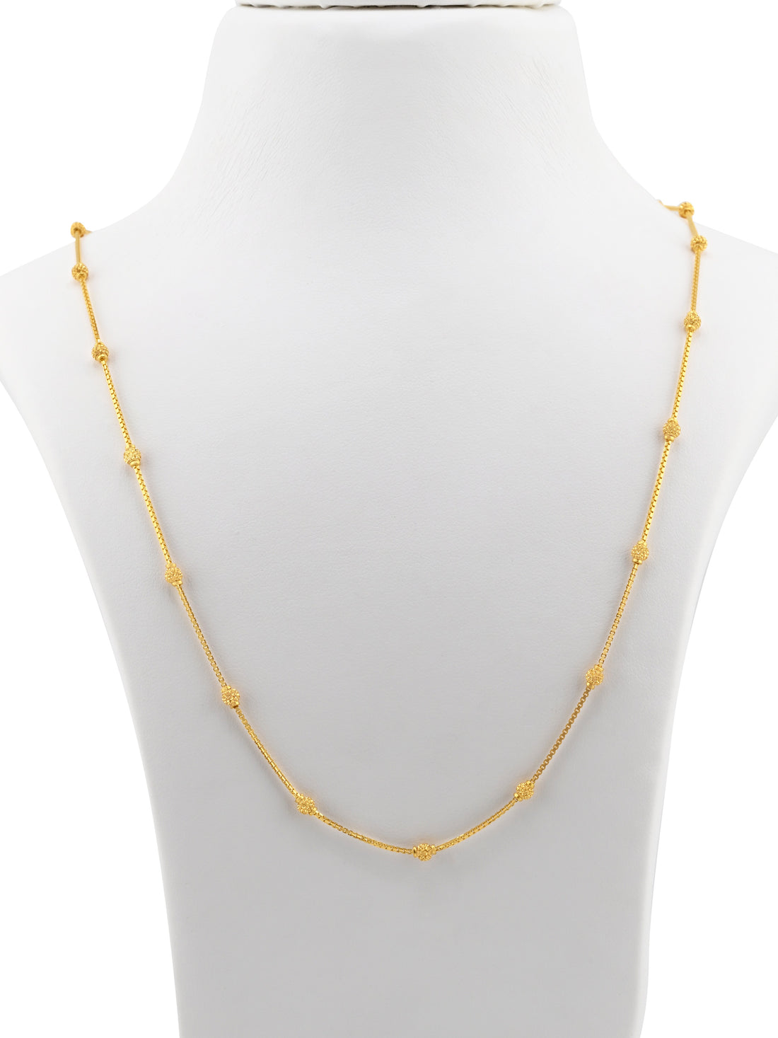 22ct Gold Ball Mala Chain - Length 45cm