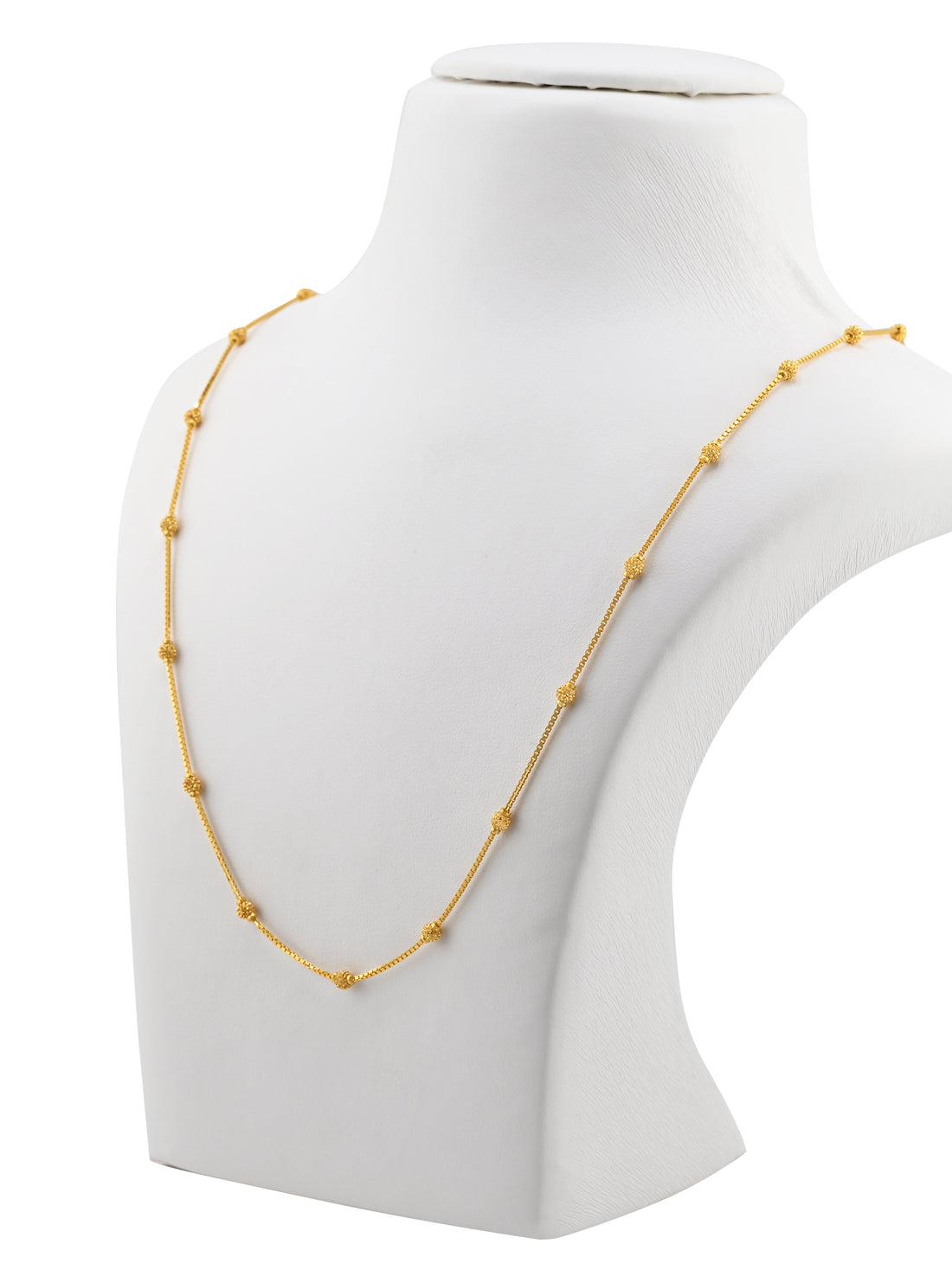22ct Gold Ball Mala Chain - Length 45cm