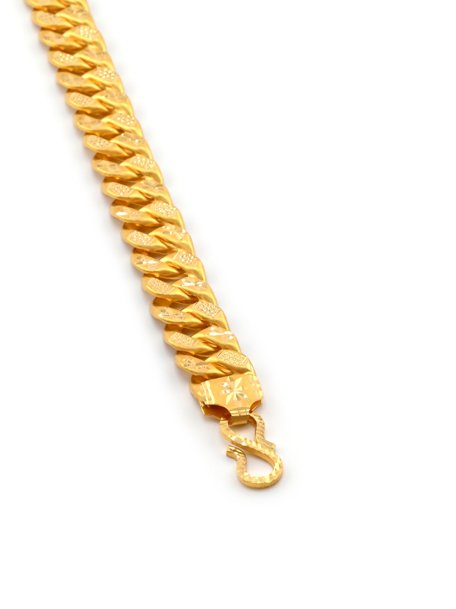 22ct Gold Hollow Curb Bracelet