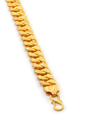 22ct Gold Hollow Curb Bracelet