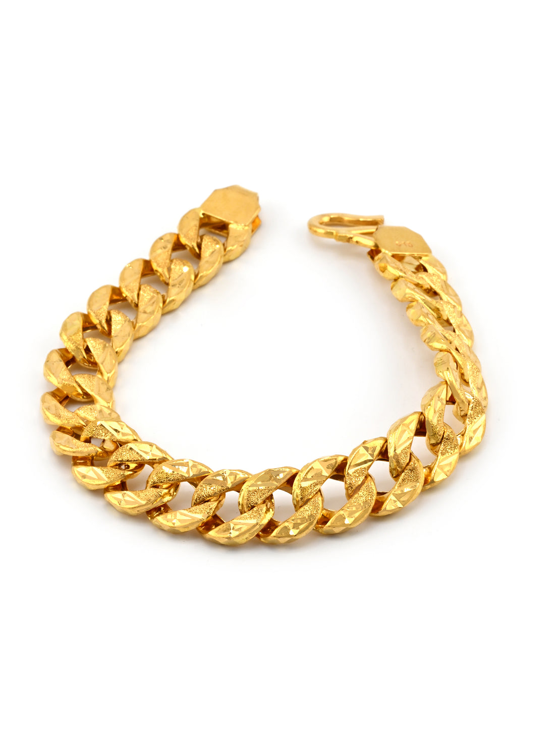 22ct Gold Hollow Curb Bracelet