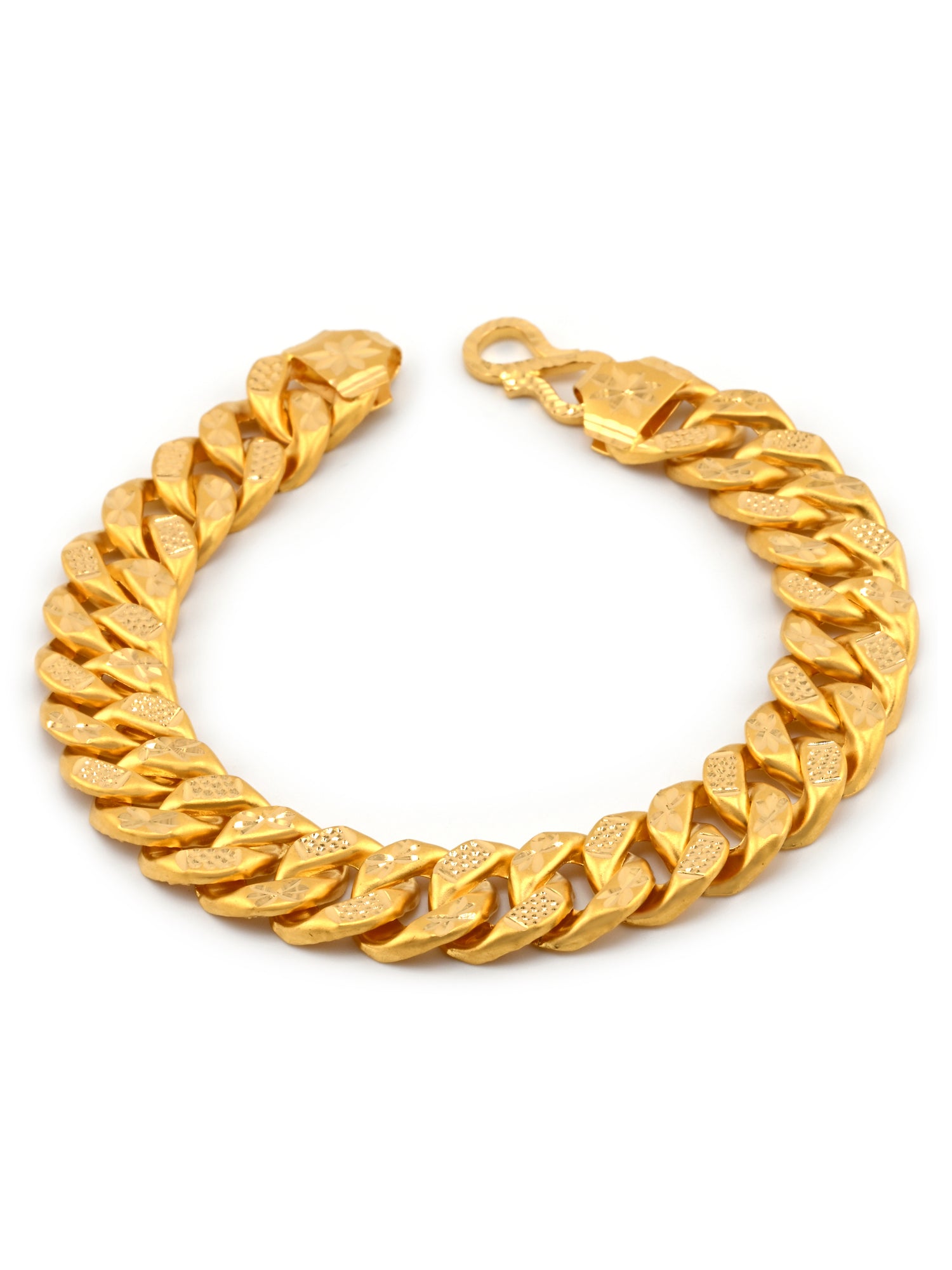 22ct Gold Hollow Curb Bracelet