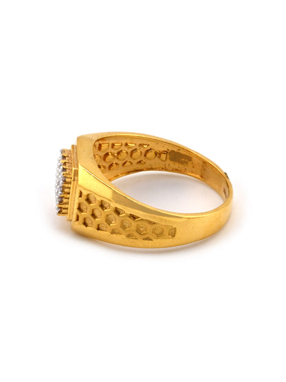22ct Gold CZ Mens Ring