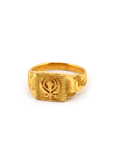 22ct Gold Khanda Mens Ring