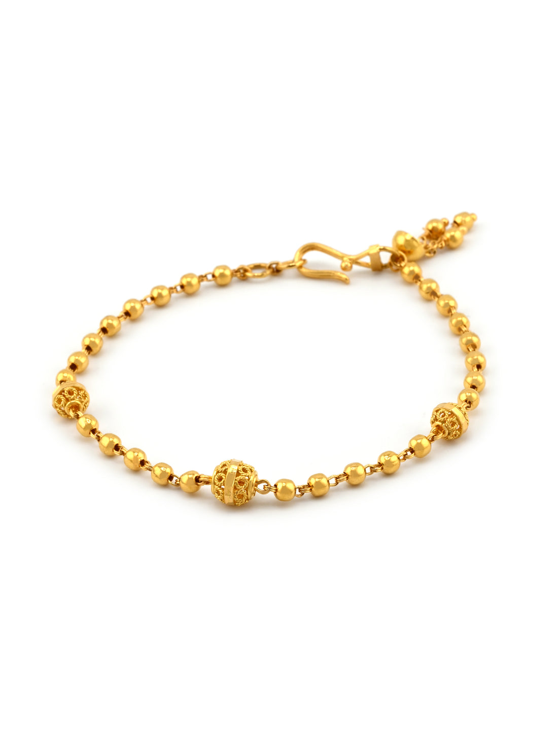22ct Gold Ball Ladies Bracelet