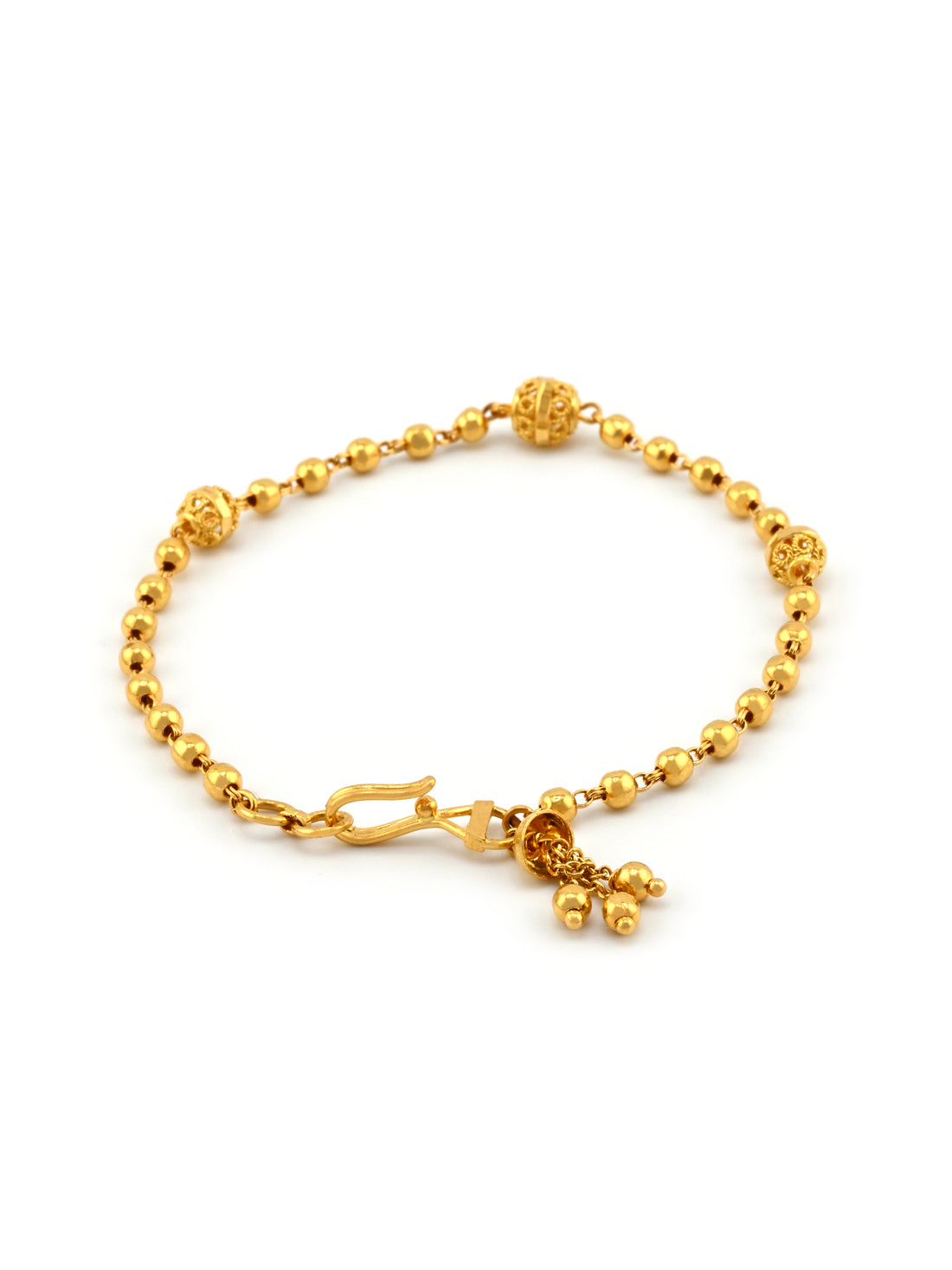 22ct Gold Ball Ladies Bracelet