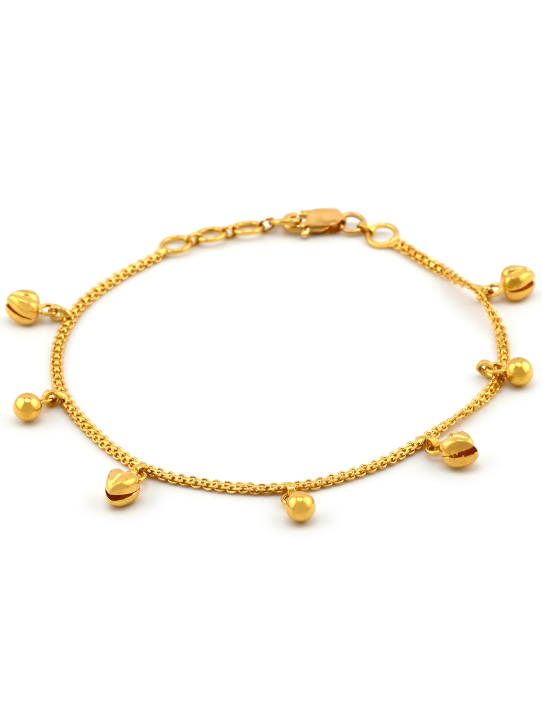 22ct Gold Charm Ladies Bracelet