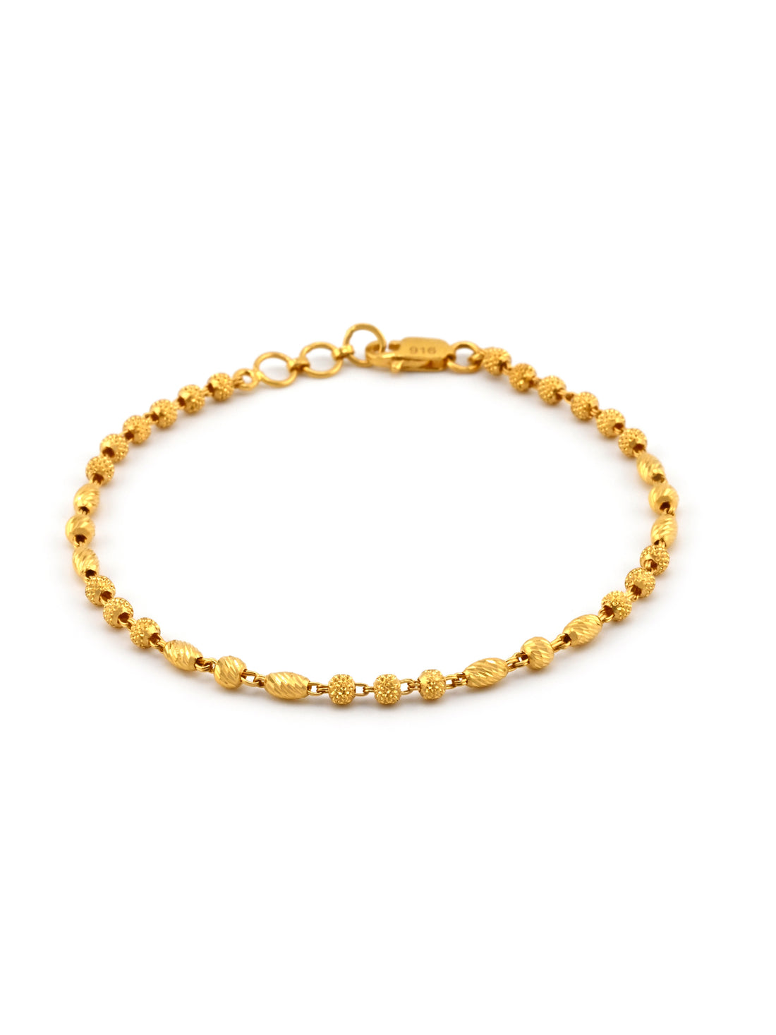 22ct Gold Ball Ladies Bracelet