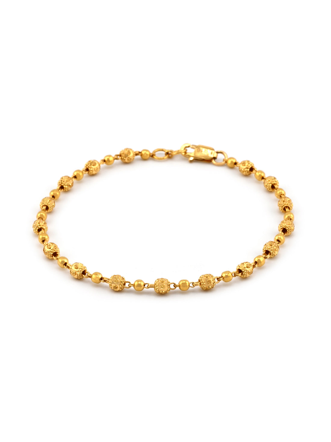 22ct Gold Ball Ladies Bracelet