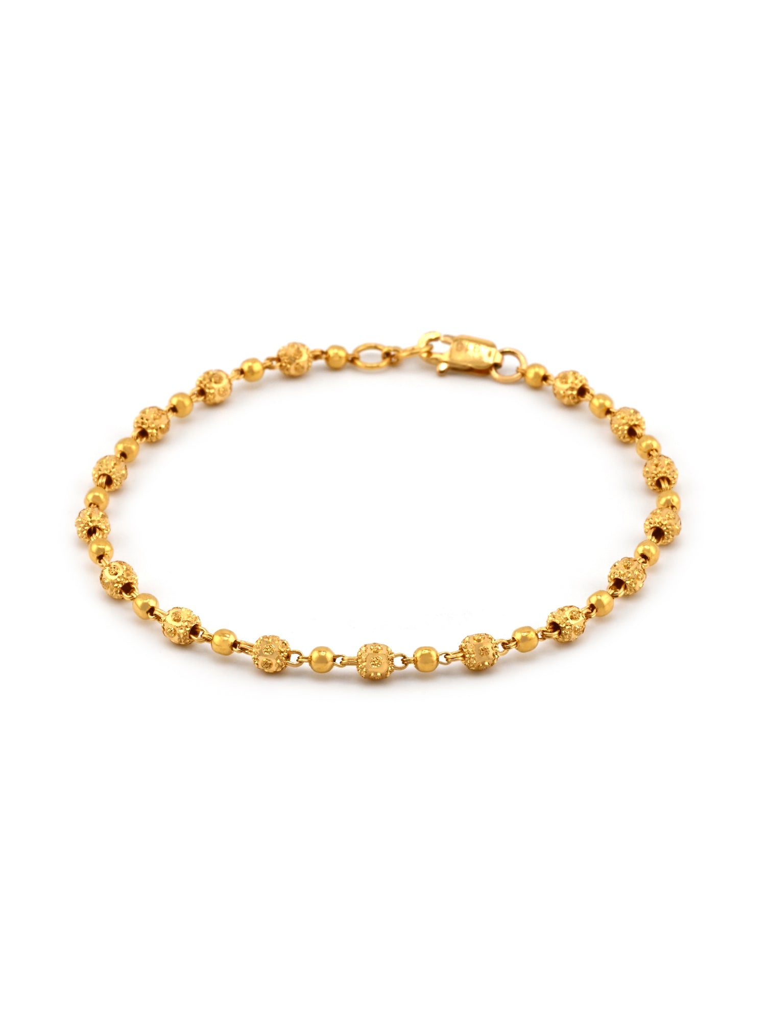 22ct Gold Ball Ladies Bracelet
