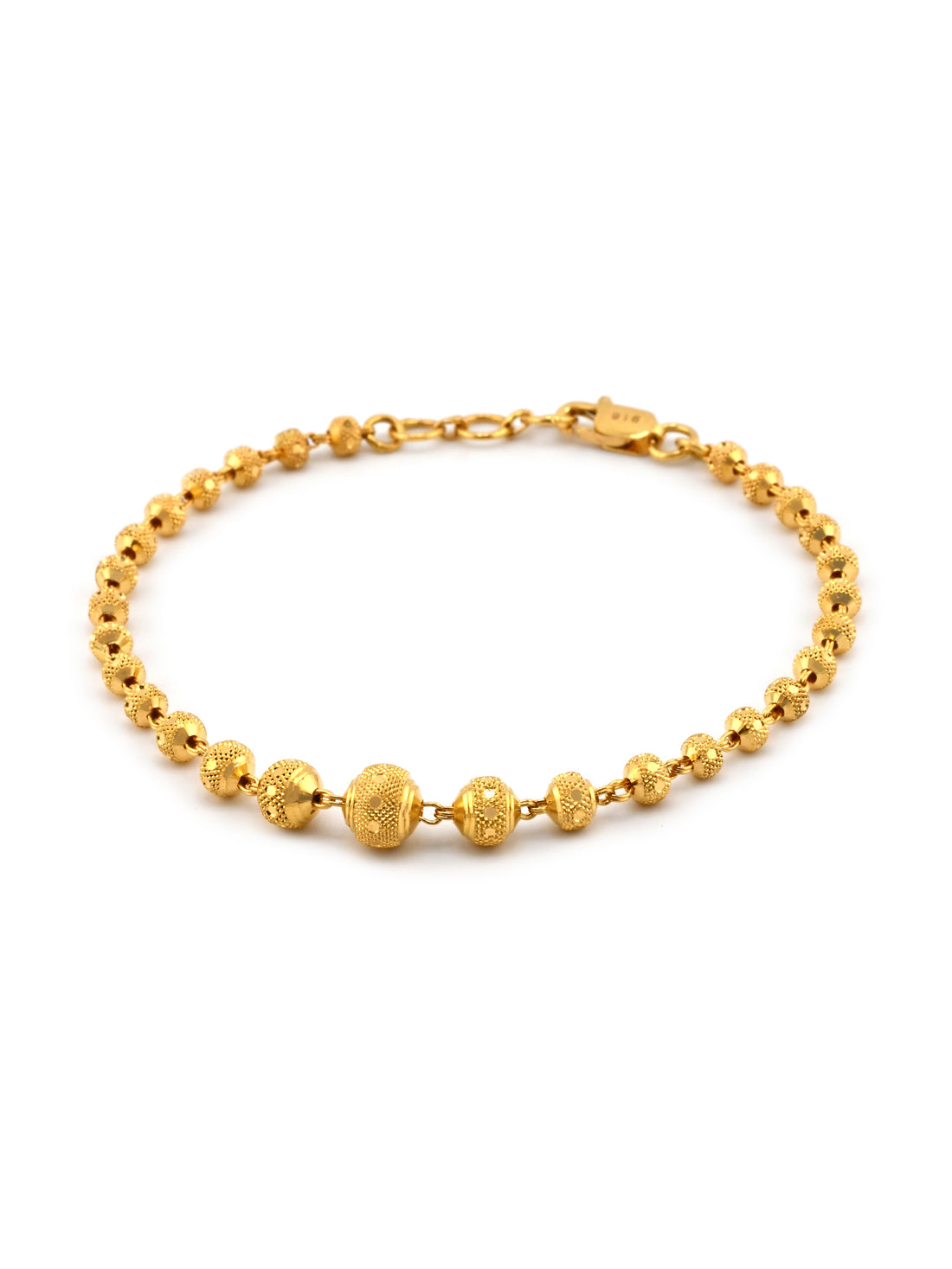 22ct Gold Graduating Ball Ladies Bracelet