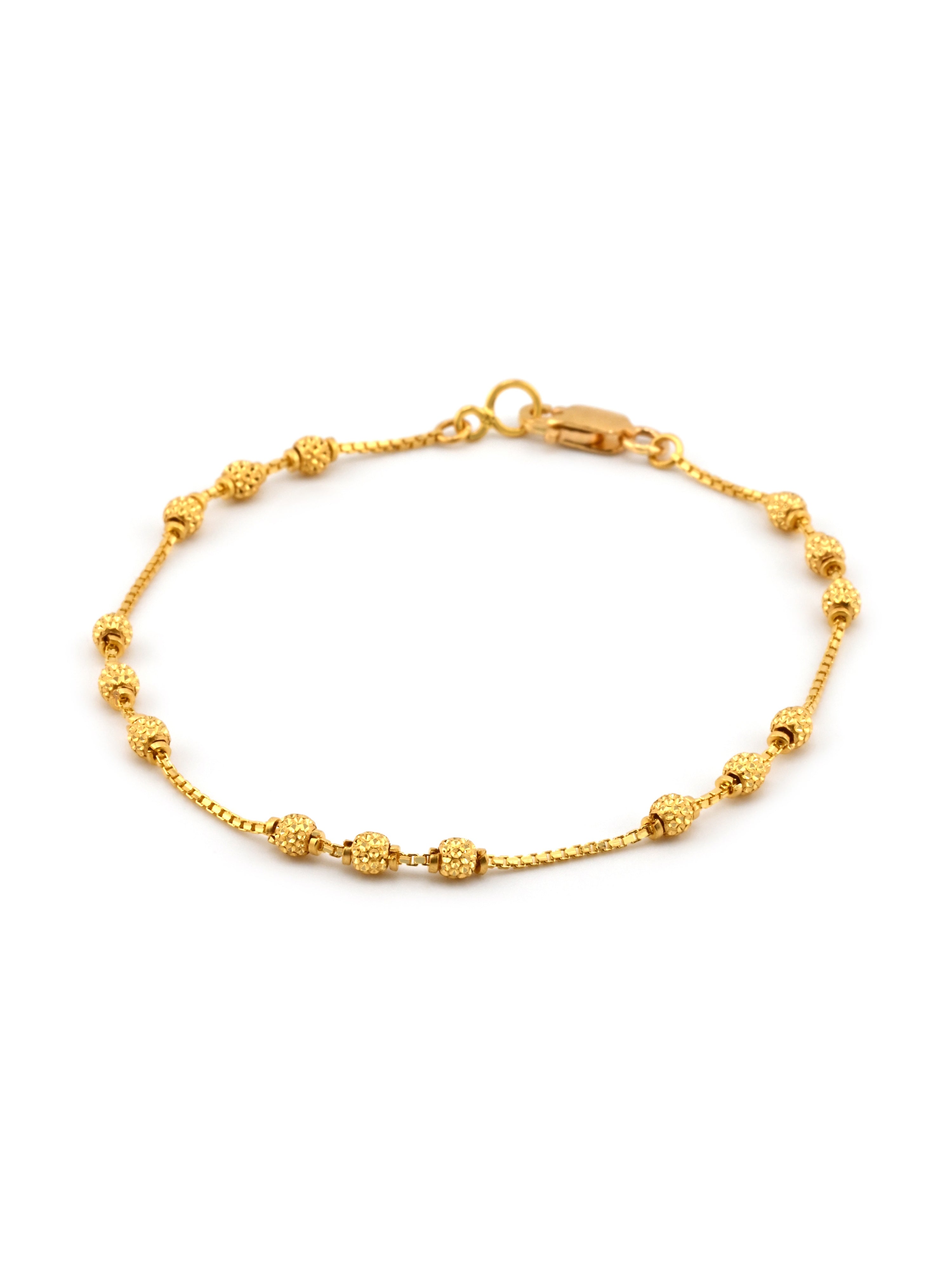 22ct Gold Ball Ladies Bracelet