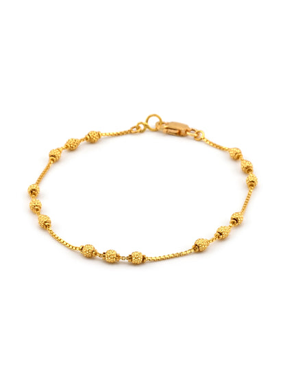 22ct Gold Ball Ladies Bracelet
