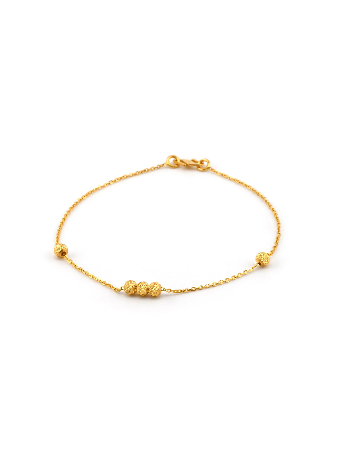 22ct Gold Minimal Ball Ladies Bracelet