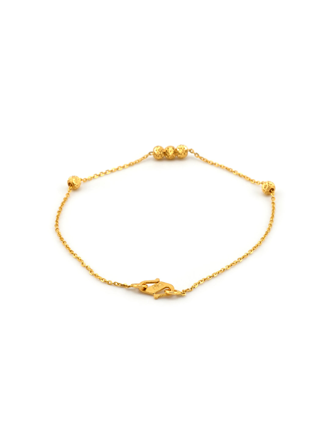 22ct Gold Minimal Ball Ladies Bracelet