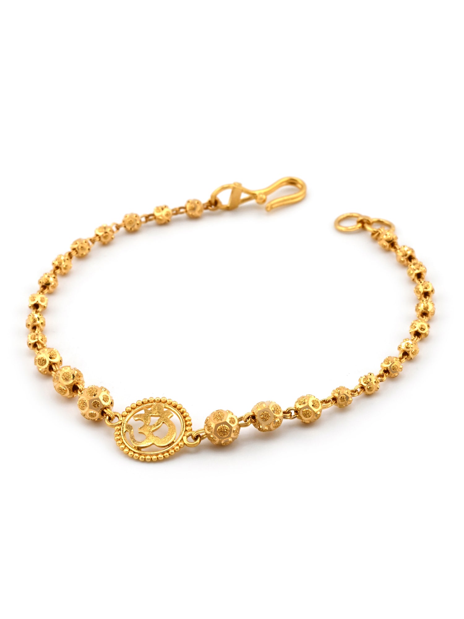 22ct Gold Om Ball Ladies Bracelet