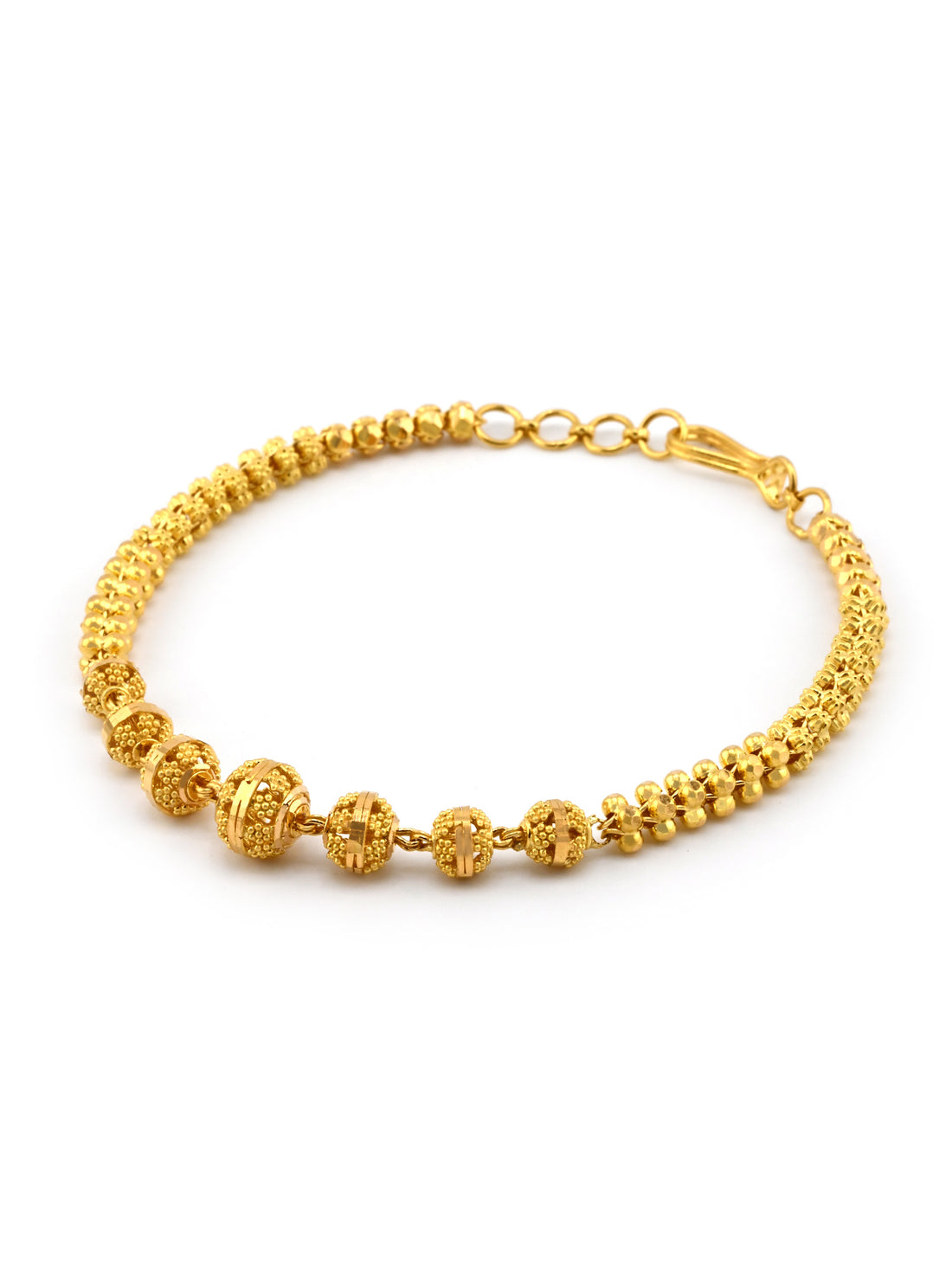 22ct Gold Graduating Ball Ladies Bracelet