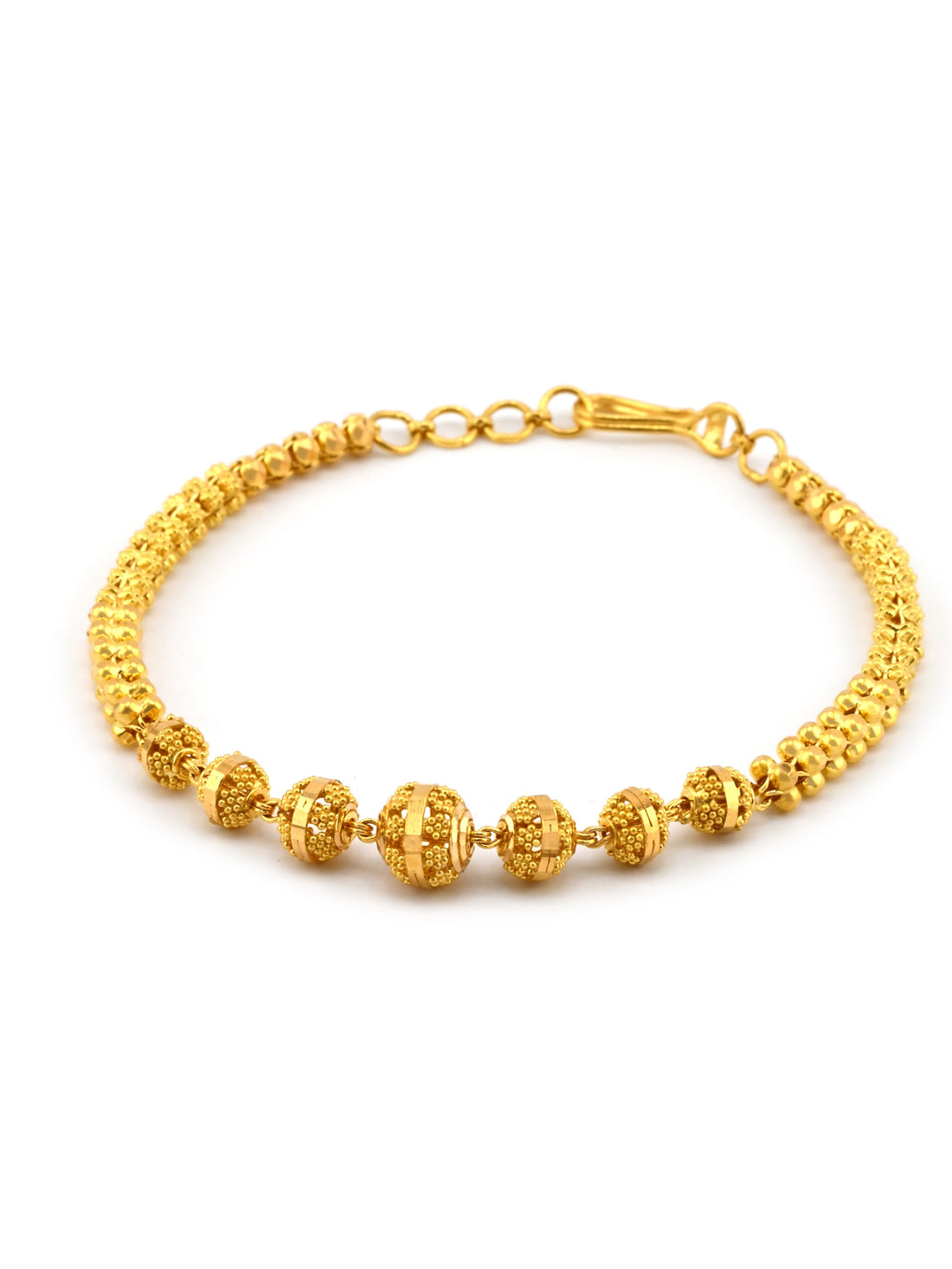 22ct Gold Graduating Ball Ladies Bracelet