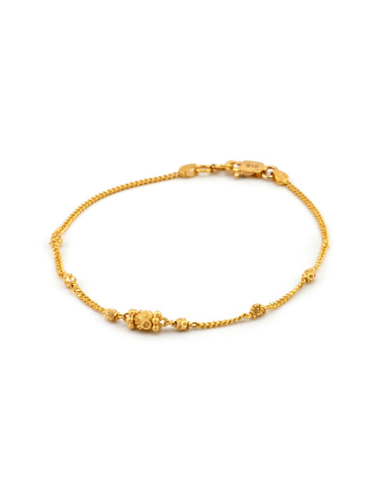 22ct Gold Ball Ladies Bracelet