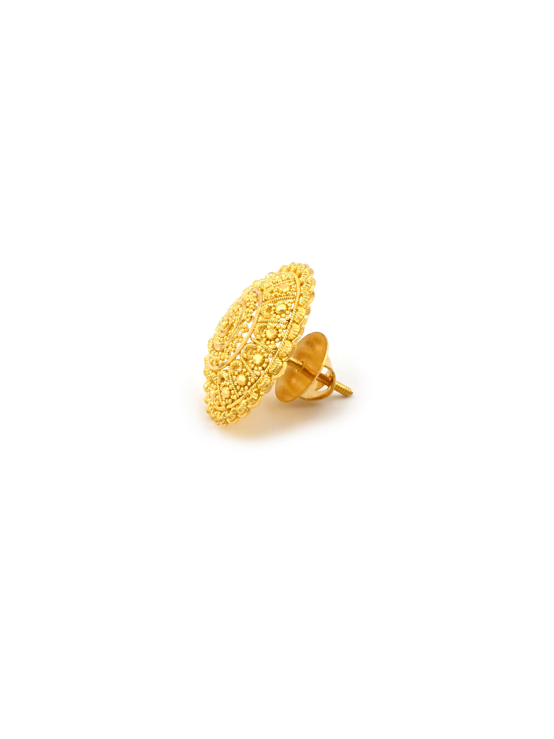 22ct Gold Filigree Top Earrings