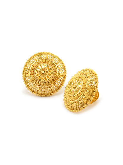 22ct Gold Filigree Top Earrings