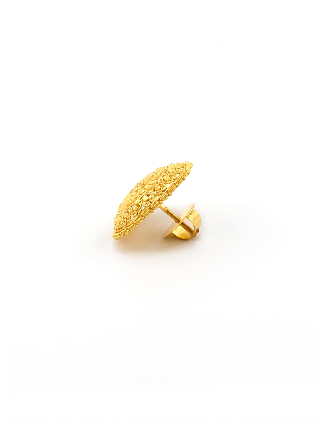 22ct Gold Filigree Top Earrings