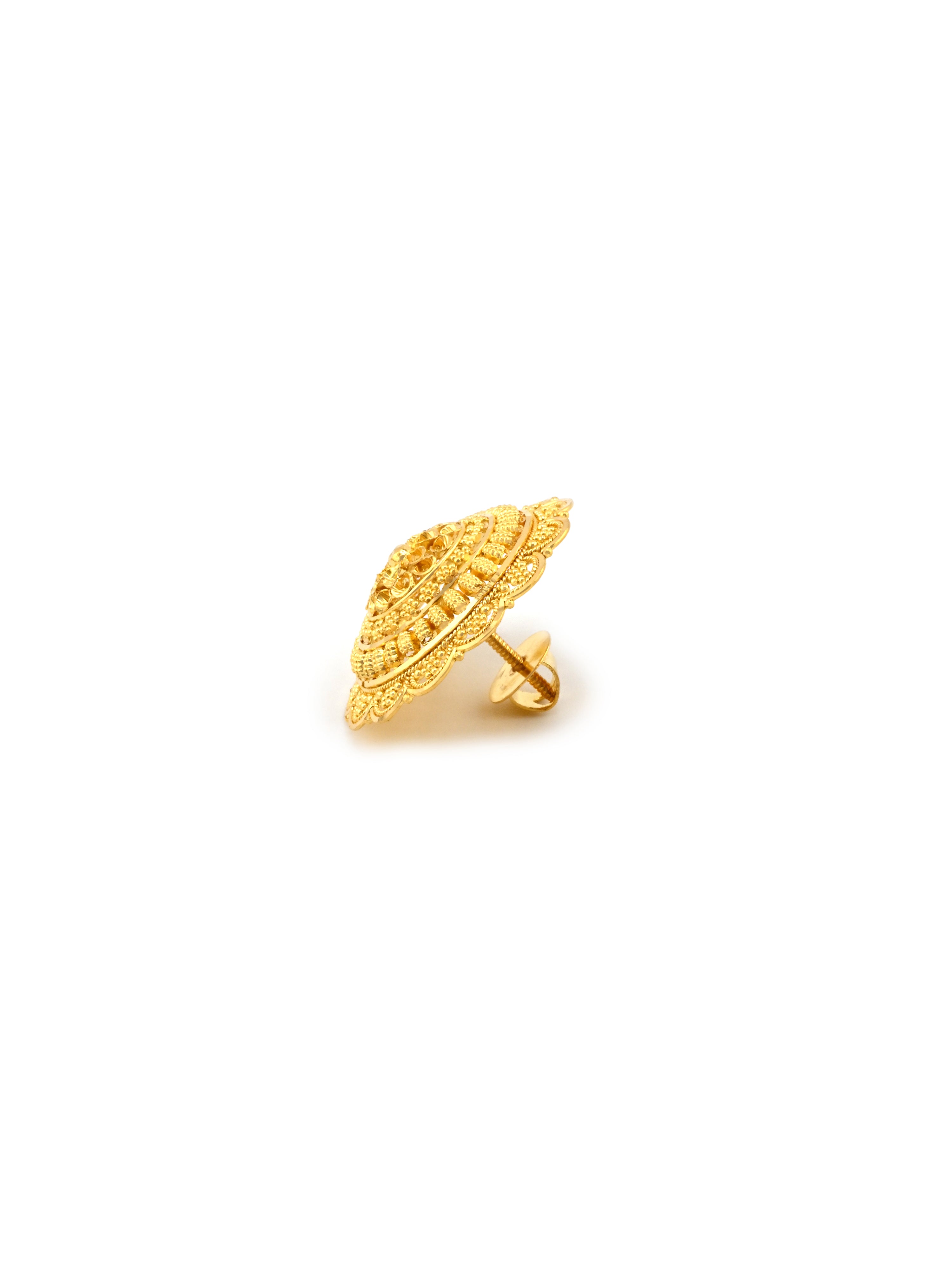 22ct Gold Filigree Top Earrings