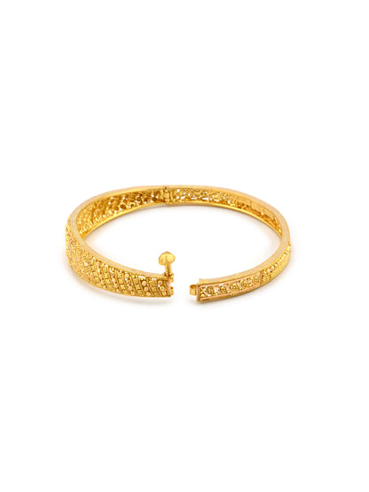 22ct Gold Filigree 1 Piece Screw Bangle