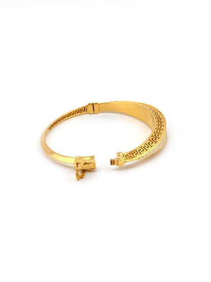 22ct Gold Designer Two Tone 1 Piece Bangle