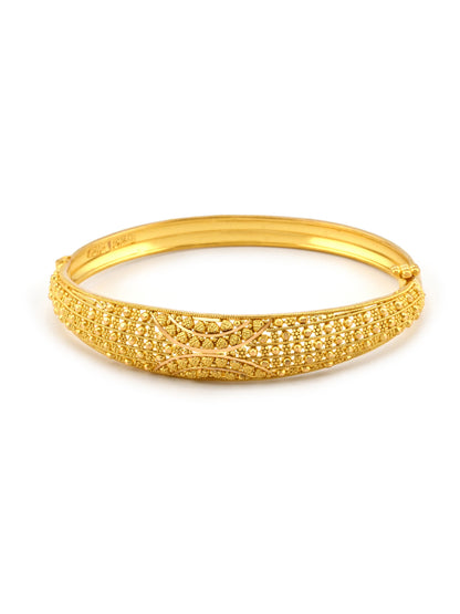 22ct Gold Filigree 1 Piece Screw Bangle