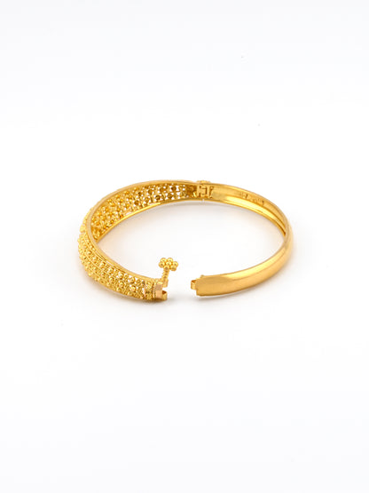22ct Gold Filigree 1 Piece Screw Bangle