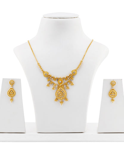 22ct Gold Two Tone Necklace Set