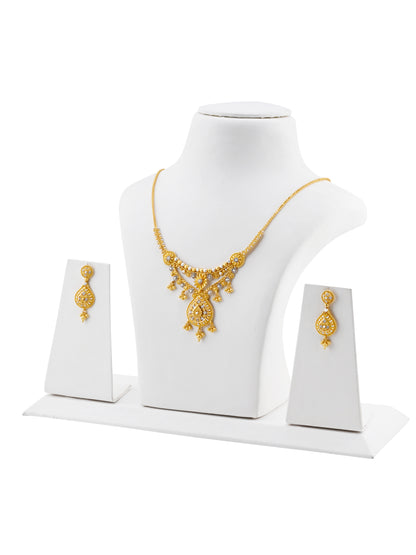 22ct Gold Two Tone Necklace Set