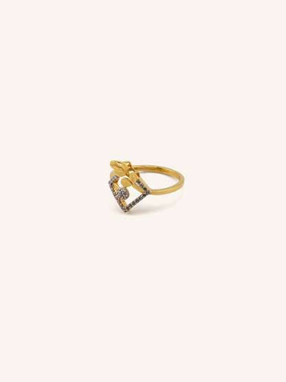 22ct Gold CZ Ladies Ring