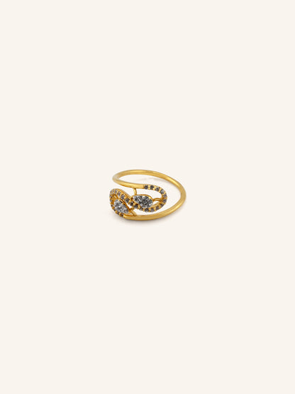 22ct Gold CZ Ladies Ring