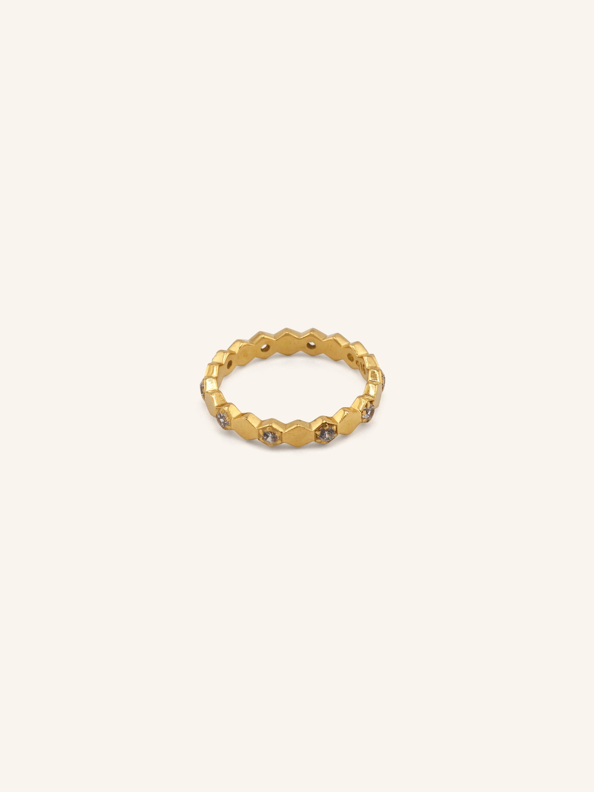 22ct Gold CZ Ring