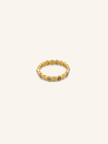22ct Gold CZ Ring