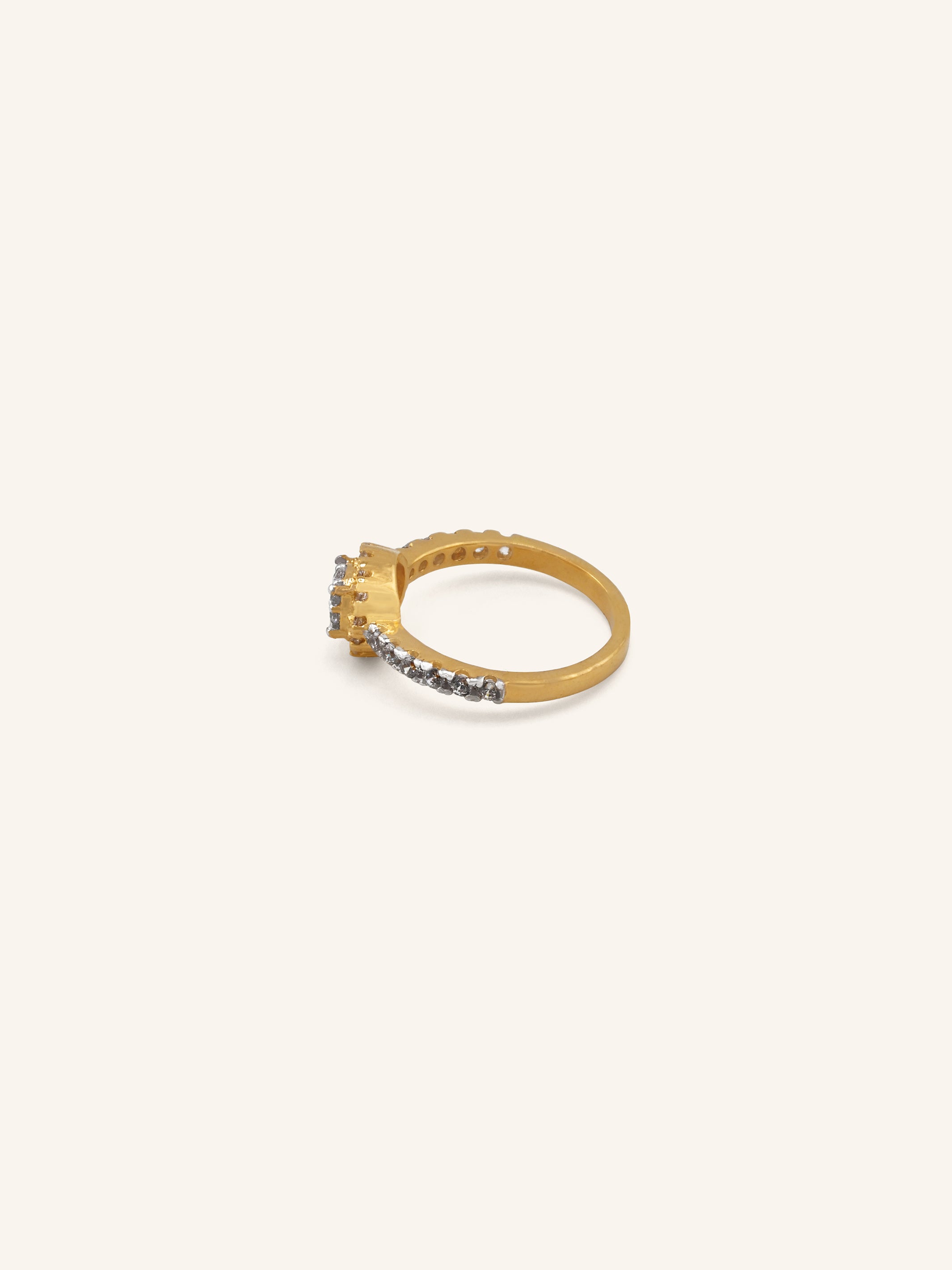 22ct Gold CZ Ladies Ring