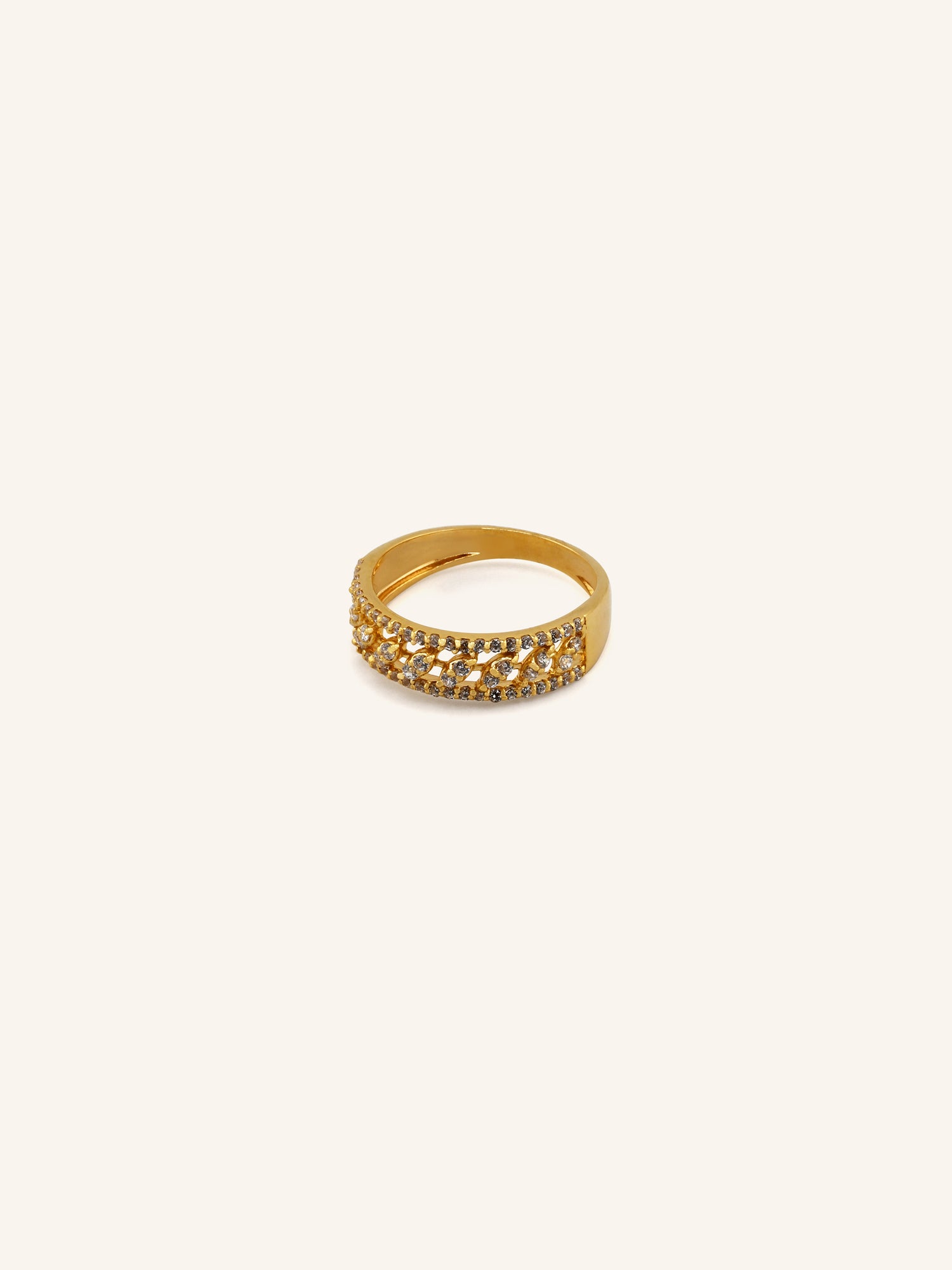 22ct Gold CZ Ladies Ring