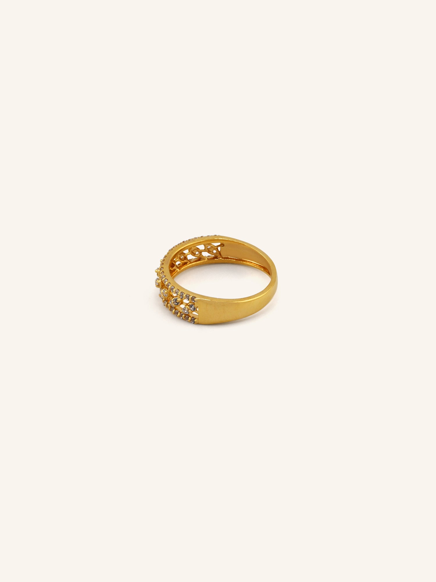 22ct Gold CZ Ladies Ring