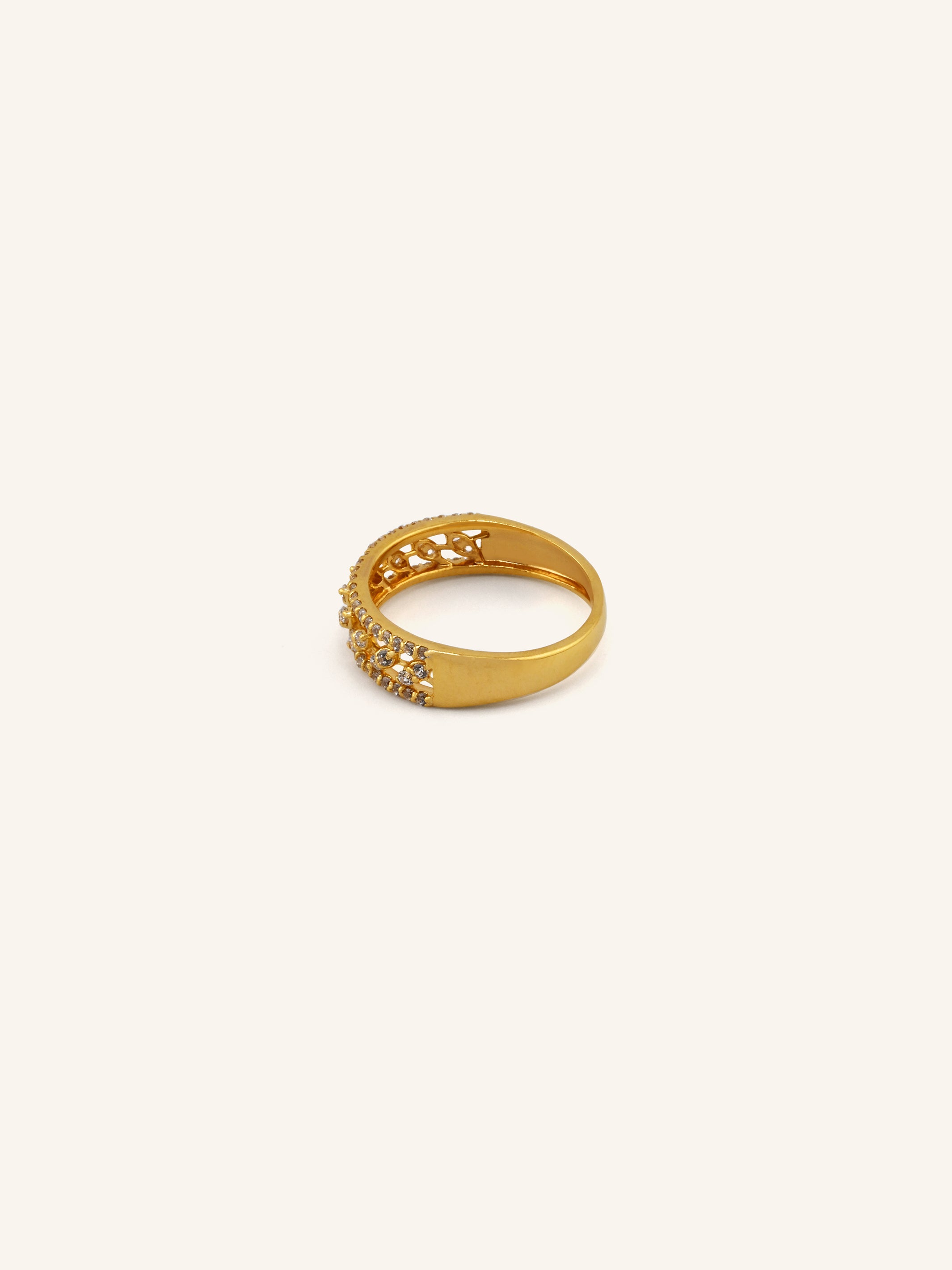 22ct Gold CZ Ladies Ring
